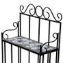 Plant Stand Plant Display Black White Mosaic Pattern Image 4