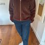 Rust faux fur jacket Image 4