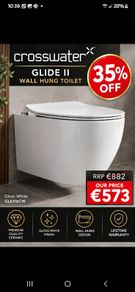 Crosswater Glide II Wall Hung Toilet and seat 35% off (2 instock )