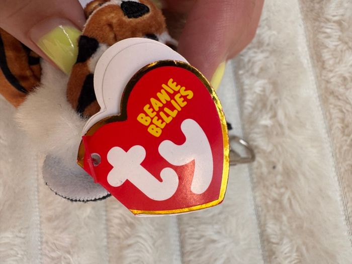 TY Beanie Babies Tiger Clawdia approx. 10 cm keychain Please see photos