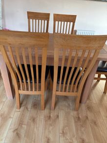 Solid wood table and 6 chairs