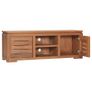 TV Cabinet 110x30x40 cm Solid Teak Wood Image 5