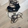 PORTAL waist belt in black, witchy accessories, crystal jewelry, harness belt, gothic dark fashion belt with Citrine Crystal Image 3