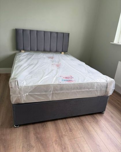 Double Bed And Mattress With Headboard