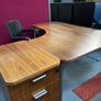 office desks Dark wood 2 with Pedastels Image 5