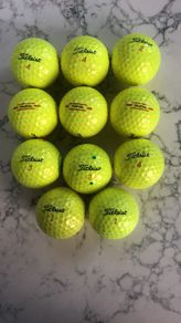 yellow titleist golf balls
