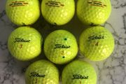 yellow titleist golf balls