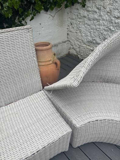 Huge Outdoor Living corner sofa and grey cushions .Please read