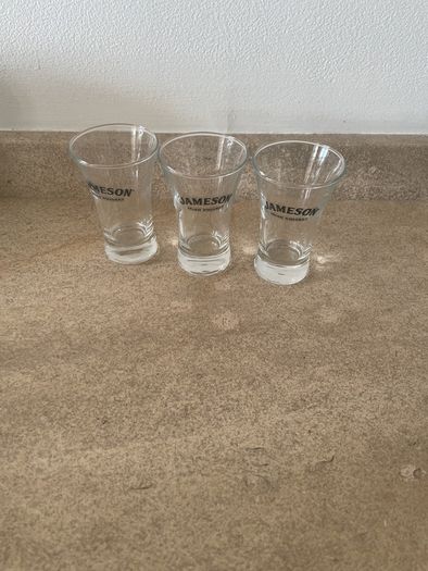 Jameson small whiskey glass x 3