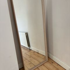 IKEA Nissedal Very Large Oak Framed Wall Mirror Scandi Minimal