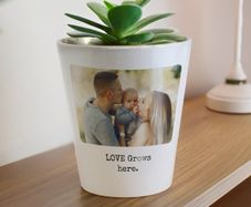 Personalised Photo Upload Plant Pot
