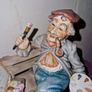 Capodimonte statue - Man painting on bench Image 4
