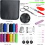 DIY Sewing Supplies with Sewing Accessories, Portable Mini Sewing Kit for Beginner, Traveller and Emergency Clothing Fixes, with Premium Black Carrying Case Image 2