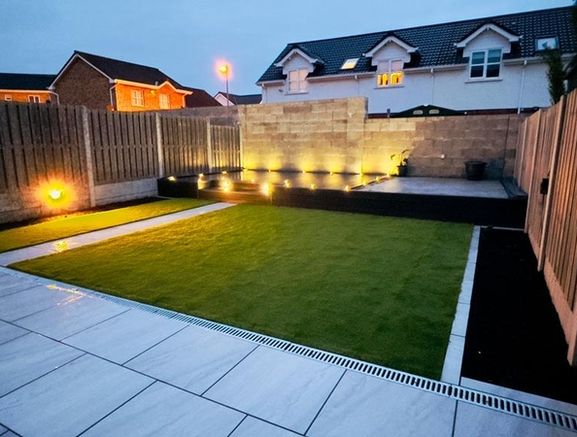 Composite decking, paving, art grass instalation