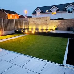 Composite decking, paving, art grass instalation