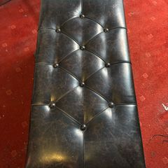 Storage Bench Brown Faux Leather