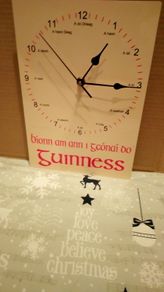 Guinness clock Irish language mancave pub home bar
