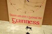 Guinness clock Irish language mancave pub home bar
