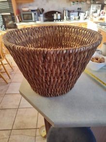 Vintage Rattan Basket Bowl