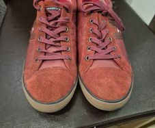 men's Tommy Hilfiger sneakers in a reddish-brown color