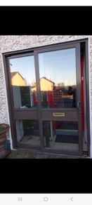 Aluminium Brown Sliding Patio Door