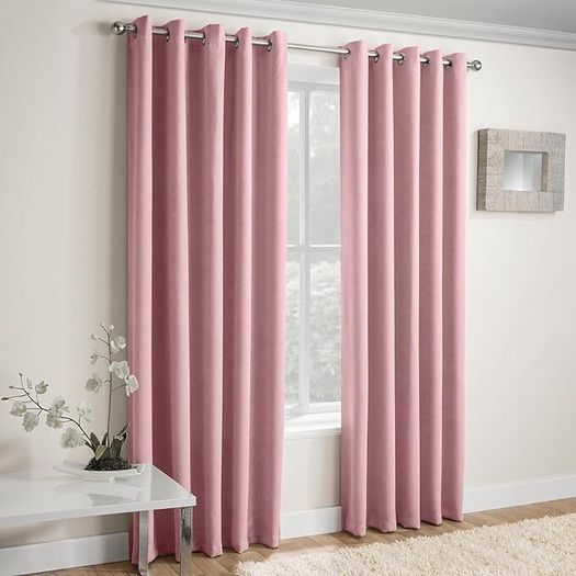 Blush pink curtains