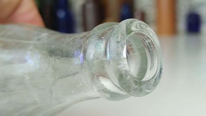 490 - Set of 4 Vintage 1950s Clear Glass Crown Cap Top Collectible Decorative Coca Cola Bottles