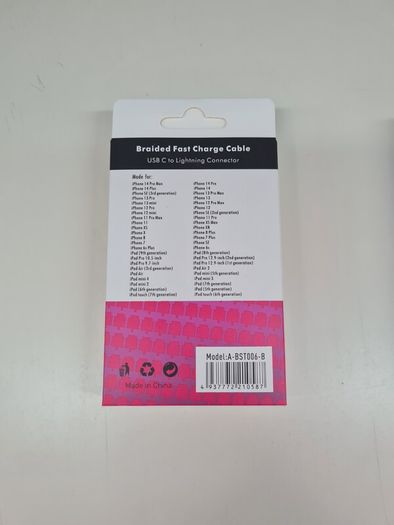 Q-BST Braided Fast Charger Cable | USB-C to Lightning
