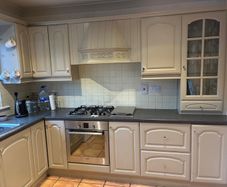 Solid wood painted kitchen