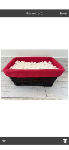 Black basket with Red Liner