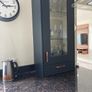 kitchen units from in-house panelling centre in alderley cashmere and navy blue Image 3