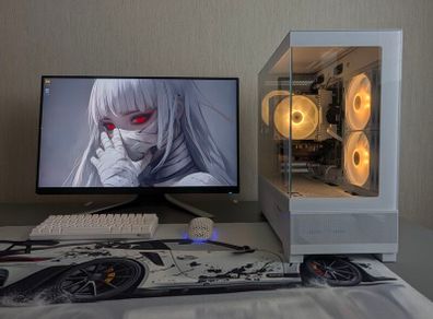 Full Setup Panoramic Custom Gaming PC | RTX 3050 | Digital LCD Display cooler | Zotac Gaming | New