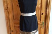 Ladies Rene Darcy Black and Gold Pencil dress M size 10/12 Includes postage