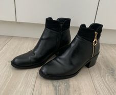 River Island Black Leather Ankle Boots