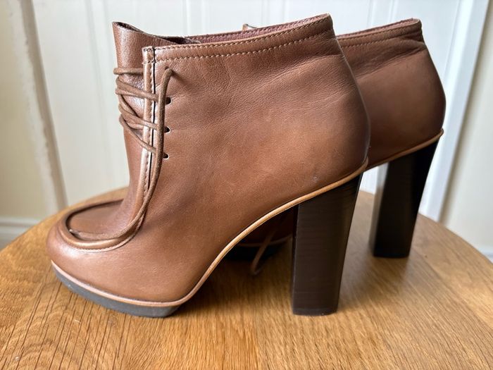 Creeks Brown leather ankle boots with heels 36/3