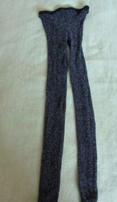 Black & silver fishnet tights