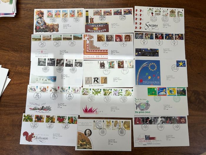 Stamp Collection Bundle GB Britain 1990-1999 MNH / FDC and more