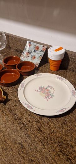 Gin glasses vintage plate and more