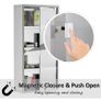 4 Tier Wall Mounted Medicine Cabinet, Stainless Steel Image 4