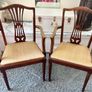 Pair of Vintage Hepplewhite-Style Carver Chairs Image 9