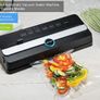 Vacuum Sealer Machine, Automatic Food Sealer Machine for w/Built-in Cutter|Starter Kit|Led Indicator Lights|Easy to Clean|Dry & Moist Food Modes| Compact Design (Black) Image 2