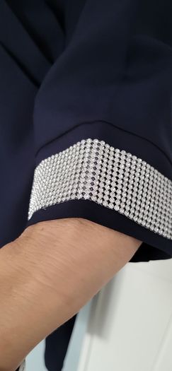 ANANY Navy Jewelled Cuff Dress Sz 2XL (Fit 16UK-18 UK) - Bnwot Rrp 89.99