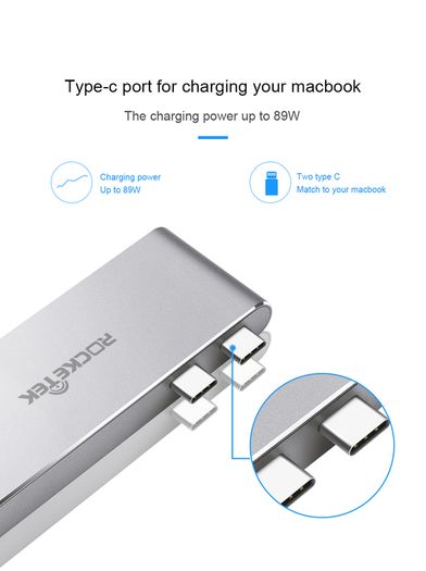 Rocketek Mini Dock Combo USB 3.0 Hub + HDMI 4K@30Hz & SD/TF Card Reader Aluminum Alloy (Brand New/Warranty)