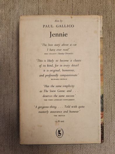 Paul Gallico books. Flowers  for Mrs Harris, Thomasina, and The small miracle. All hardback with dustjacket in good condition. Thomasina is a first edition.35
