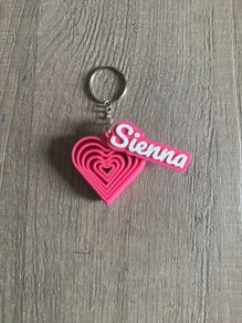 Fidget Heart Keychain and personalized name