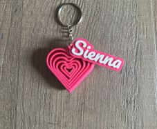 Fidget Heart Keychain and personalized name