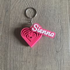 Fidget Heart Keychain and personalized name