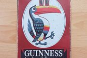 Guinness reproduction metal sign featuring the iconic toucan mascot  size 20x30cm
