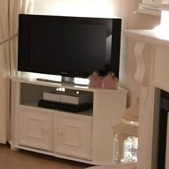 white painted TV unit