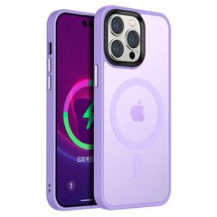 For Apple iPhone 16 Pro Max Skin-Feel Magnetic Magsafe Case Purple